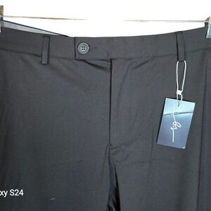 Boston Scott Golf Mens‎ Black Flat Front Performance Pants Size 38 NWT
